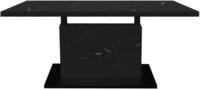 M&auml;usbacher Couchtisch verstellbar, keramik optik schwarz / schwarz -...