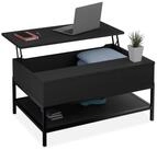 relaxdays Couchtisch Aufklappbarer Couchtisch (1-St), A