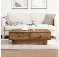 vidaXL Couchtisch vidaXL Couchtisch Altholz 90 x 90 x 28 cm Holzwerkstoff