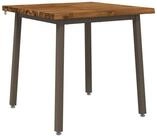 vidaXL Esstisch 80 x 80 x 75 cm Massivholz Natur und Kaffee Quadratisch (1-St)