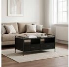 vidaXL Couchtisch vidaXL Couchtisch Schwarz Eichen-Optik 99,5 x 49 x 46 cm