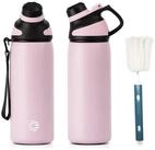 LuxusKollektion Trinkflasche Trinkflasche Edelstahl Magnetdeckel BPAfrei Thermo...