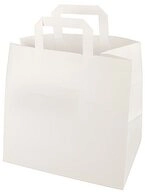 PAPSTAR Tragetasche 250x Tragetaschen Papier 25 x 26 x 17cm weiss Tragegriff &...