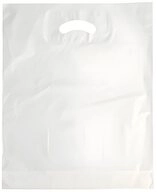 PAPSTAR Tragetasche Griffloch-Tragetaschen, HDPE 44 cm x 36 cm x 9 cm weiss 400...