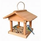 relaxdays Vogelhaus Vogelfutterhaus zum Aufh&auml;ngen, orange
