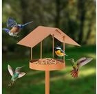 LuxusKollektion Vogelhaus Vogelhaus Metall mit St&auml;nder 138cm Rost-Optik