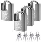 LuxusKollektion Vorh&auml;ngeschloss Vorh&auml;ngeschloss Edelstahl 40mm 4er Pack KAWAHA