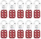 LuxusKollektion Vorh&auml;ngeschloss Lockout Hasp Stahl Rot 10er Pack