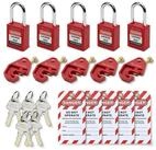 LuxusKollektion Vorh&auml;ngeschloss Sicherheitsvorh&auml;ngeschloss Set 38MM Rot 5tlg.