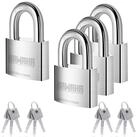 LuxusKollektion Vorh&auml;ngeschloss Vorhangschloss Edelstahl 50mm KA, 4er Pack