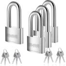 LuxusKollektion Vorh&auml;ngeschloss Vorh&auml;ngeschloss langer B&uuml;gel 50mm Edelstahl...