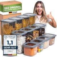 Viwares Vorratsdose Set Mix Anthrazit SERIE FOLY 12er, Polypropylen, (Set,...