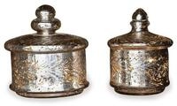 Mirabeau Dose Glasdose 2er Set Elexa antiksilber
