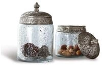 Mirabeau Dose Glasdose 2er Set Laurnena klar/silber