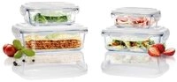 ALPFA Frischhaltedose Glas Frischhaltedosen Set 4tlg. 802250 Gefrierdosen,