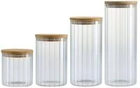 Ritzenhoff & Breker Vorratsglas Linea Vorratsgl&auml;ser-Set 4-tlg., Glas, (4-tlg)