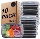 LuxusKollektion Lunchbox Meal Prep Container Bento 1 Fach 10er Pack 32oz 1