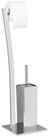 relaxdays Badezimmer-Set WC Garnitur WIMEDO Edelstahl, (5-St), silber