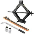 LuxusKollektion Wagenheber Scherenwagenheber 2t 105-385 mm mit Ratsche und