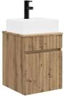 vidaXL Badezimmerspiegelschrank Wandmontierter Waschbecken Vanity Artisan-Eiche