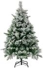 COSTWAY K&uuml;nstlicher Weihnachtsbaum, mit Schnee, LEDs & 384 Zweigspitzen 136cm