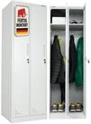 PROREGAL&reg; Spind ELEPHANT mit Kleiderstange & 3 Kleiderhaken pro Abteil...