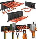 relaxdays Lochwand 8-tlg. Wandhaken Set, 0 Stk., mit 8 Haken, (8-tlg), Schwarz /