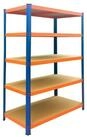 relaxdays Schwerlastregal 5 Ebenen Metall, 60 x 100 x 200 cm