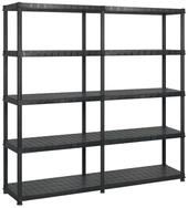 vidaXL Schwerlastregal Lagerregal mit 5 B&ouml;den Schwarz 183x45,7x185 cm...