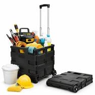 BigDean Werkzeugtrolley leer klappbar bis 35kg - Werkzeugkiste Transportkiste...