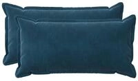 vidaXL Kissenbezug Kissenbezug 2 pcs HOUTEN Blau 40 x 70 cm Samt, (2 St&uuml;ck)