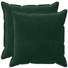 vidaXL Kissenbezug Kissenbezug 2 pcs HOUTEN Dunkelgr&uuml;n 55 x 55 cm Samt, (2...
