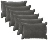 vidaXL Kissenbezug Kissenbezug 6 pcs HOUTEN Dunkelgrau 50 x 80 cm Samt, (6...