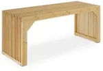 tectake Sitzhocker Bambus Sitzbank mit Lamellenoptik (Bambus Sitzbank Ribb, in