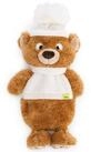 Nici Kuscheltier W&auml;rmflasche B&auml;r Capiccino mit Bommelm&uuml;tze 34 cm 300 ml braun