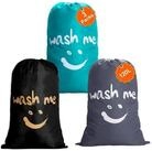 LuxusKollektion W&auml;schesack W&auml;sches&auml;cke 3Pack 120L Schmutzw&auml;sche Camping