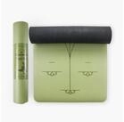 Myga Yogamatte Extra gro&szlig;e Yoga - Ausrichtungsmatte - Olive, mit 6 mm Dicke