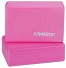 relaxdays Yogablock im 2er Set, (2-tlg), Pink