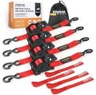 LuxusKollektion Spanngurt Spanngurte 50mm 3m Rot Ausflug, einfarbig (Getaway...