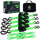 LuxusKollektion Zurrgurt Automatik Spanngurt 3,6m S-Haken gr&uuml;n 4er Set (4-St)