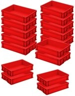 BRB-Lagertechnik Stapelbox 16x Eurobeh&auml;lter LxBxH 600x400x120 mm, Inhalt 24...