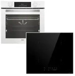 BEKO Backofen-Set EINBAUHERD wei&szlig; Teleskopauszug+keenberk INDUKTIONSKOCHFELD...