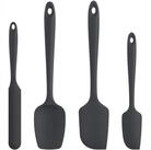 LuxusKollektion Teigschaber Silikon Teigschaber 4er Set Schwarz