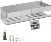 LuxusKollektion Duschablage Duschablage ohne Bohren 30cm Edelstahl Silber,...