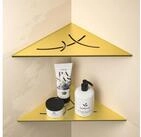 LuxusKollektion Eckregal Eck-Duschregal Edelstahl Gold 2er Pack, 2-tlg....