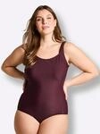 Badeanzug SHEEGO, Damen, Gr. 40, Cup B, braun (burgund), Elasthan, Polyamid,