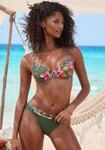 B&uuml;gel-Bikini-Top LASCANA "Malia", Damen, Gr. 38, Cup E, oliv bedruckt,...
