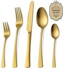 LuxusKollektion Besteck-Set Besteckset Edelstahl 60tlg matt Gold 60 Teilig-matt...