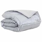 vidaXL Baumwollbettdecke Sommerdecke Silber 200 x 240 cm Satin und Mikrofaser,...