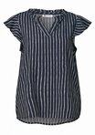 STREET ONE Langarmbluse Blusenshirt mit Split Neck und Volant-&Auml;rmeln